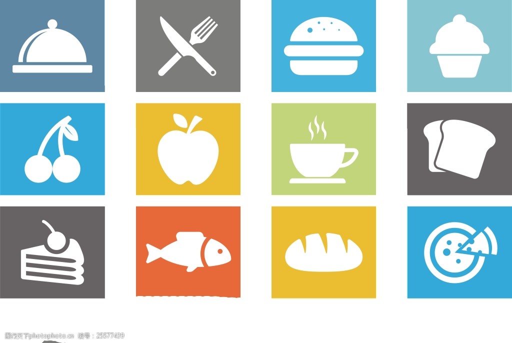 色彩觉醒 探寻唯美餐饮小图标里的味觉密码